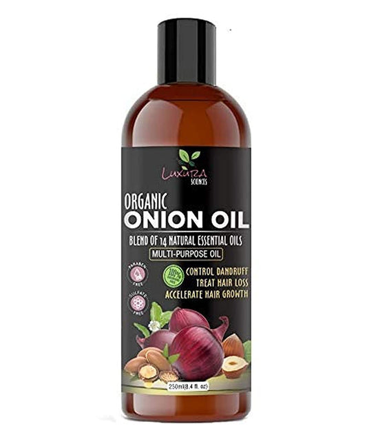 Luxura Sciences Onion Hair Oil with 14 Essential Oils, 250 ml Pack of 2