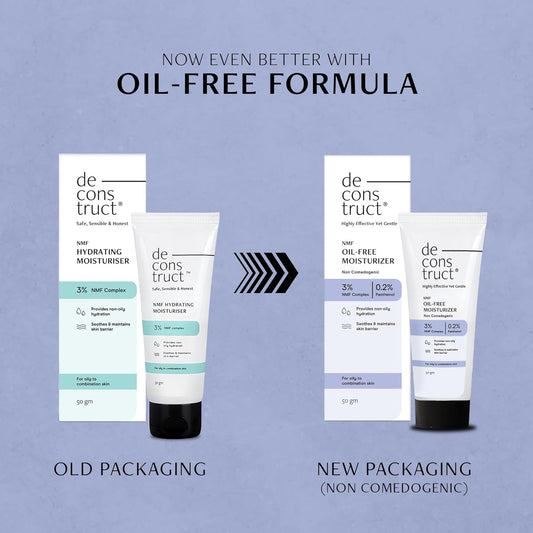 Deconstruct Oil-Free Moisturizer For Oily Skin | 3% NMF Complex + 0.2% Panthenol , 50 gm