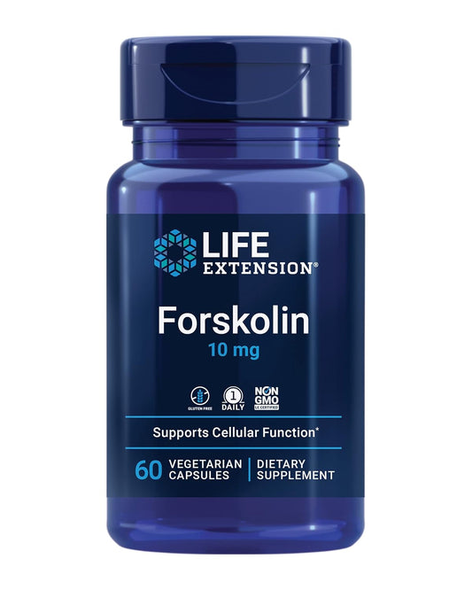 Life Extension Forskolin Capsules, 10 mg, 60-Count