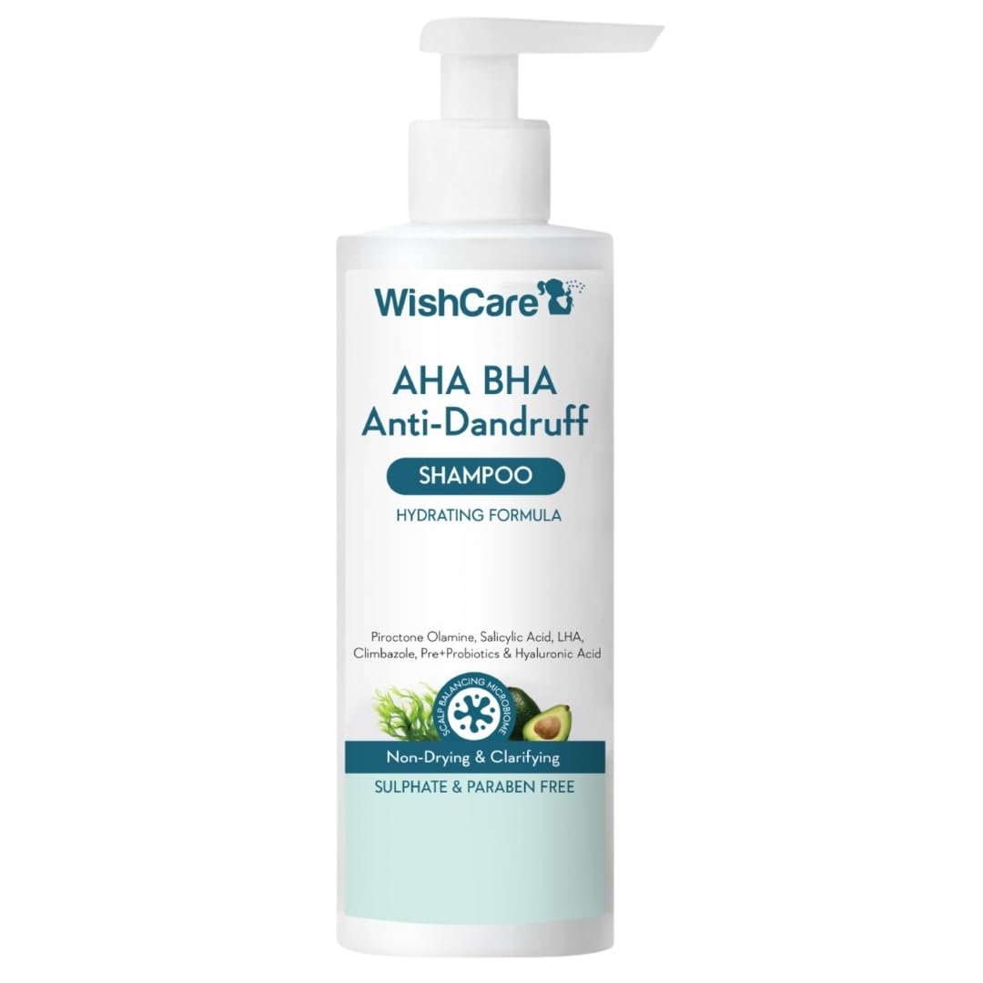 WishCare Hydrating AHA BHA Anti Dandruff Shampoo, 250 ml