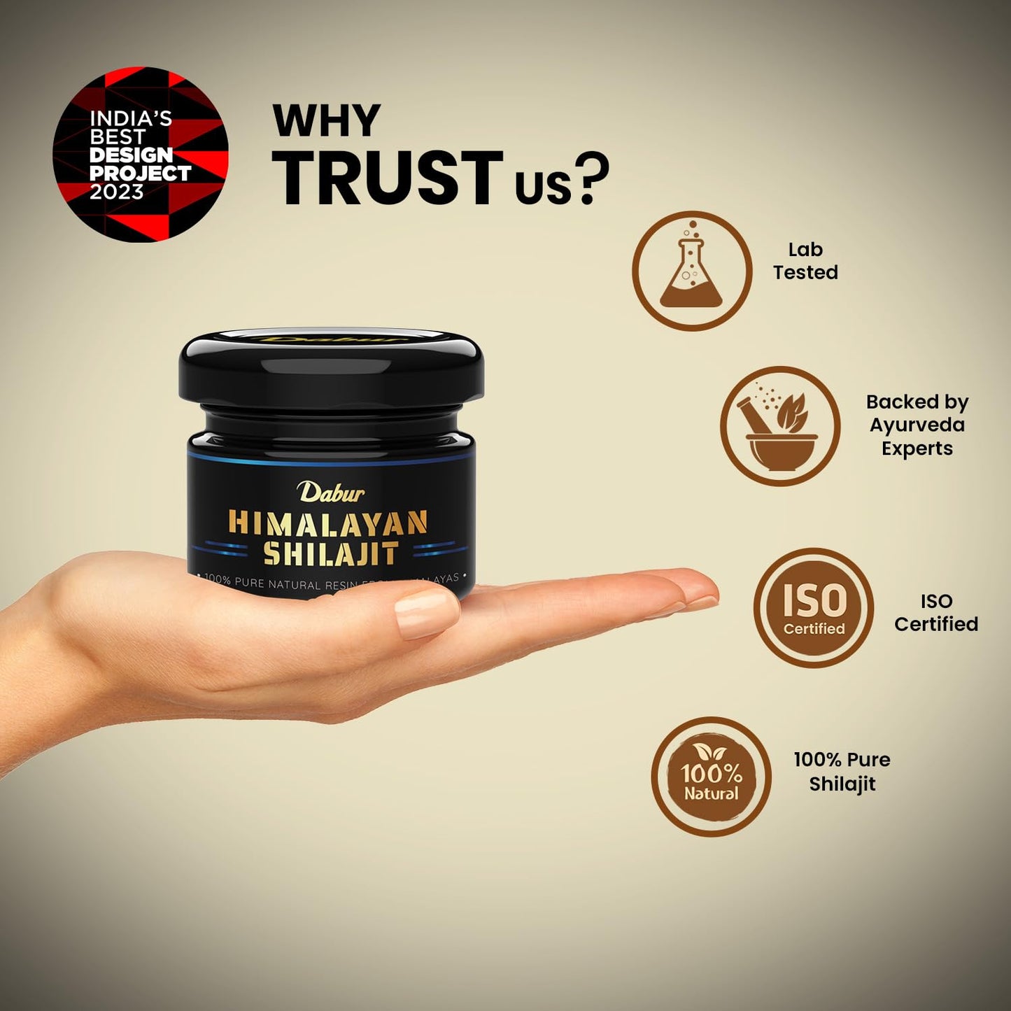 Dabur Himalayan Shilajit Resin - 15g | 100% Pure Shilajit | Boosts Stamina And Energy