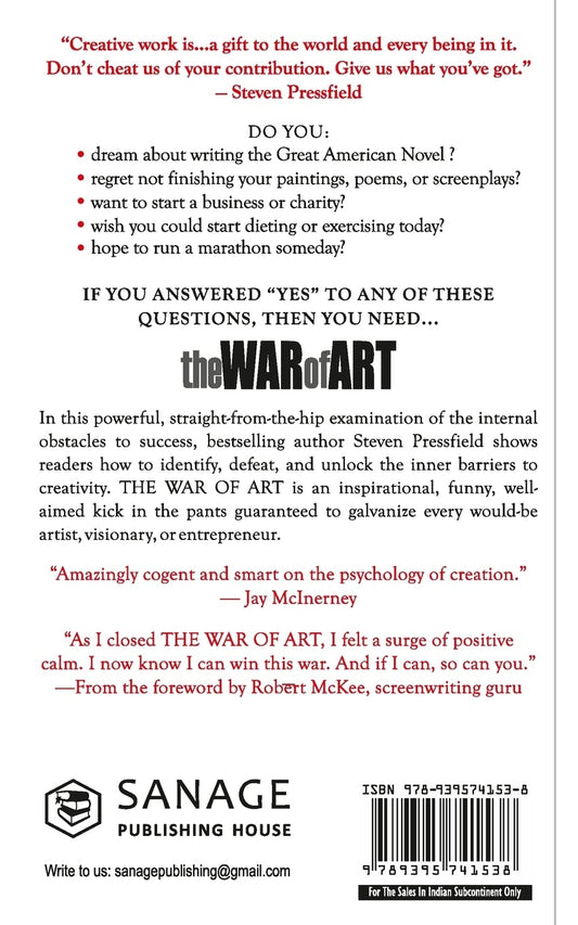 The War of Art: Break Through the Blocks and Win Your Inner Creative Battles