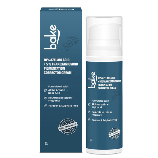 Bake 10% Azelaic Acid + 5% Tranexamic Acid Pigmentation Corrector Cream ,30 gm