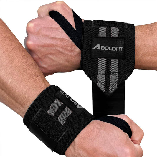 Boldfit Polyester Wrist Supporter for Gym Wrist Band, Grey