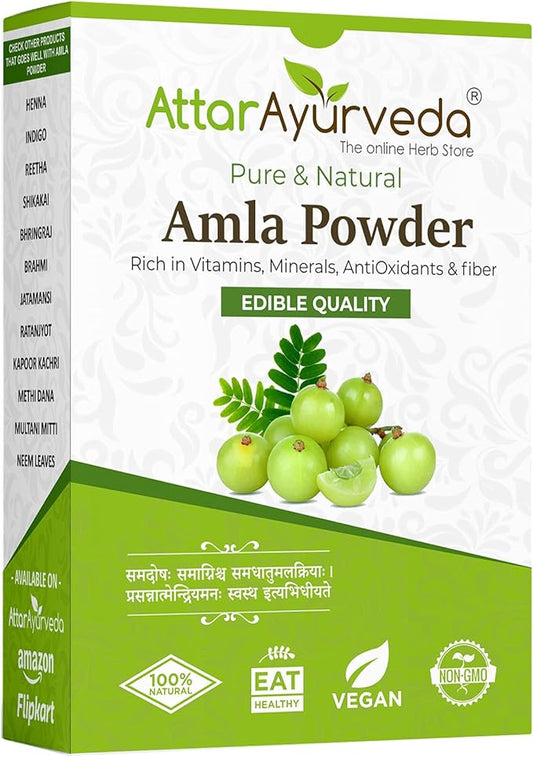 Attar Ayurveda Pure Amla Powder For Hair Growth, 250 gm