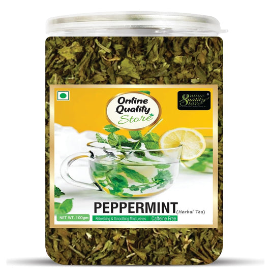 Online Quality Store Peppermint Tea, 100gm Loose Leaf | Peppermint Leaves Herbal Green Tea for Boost Immunity