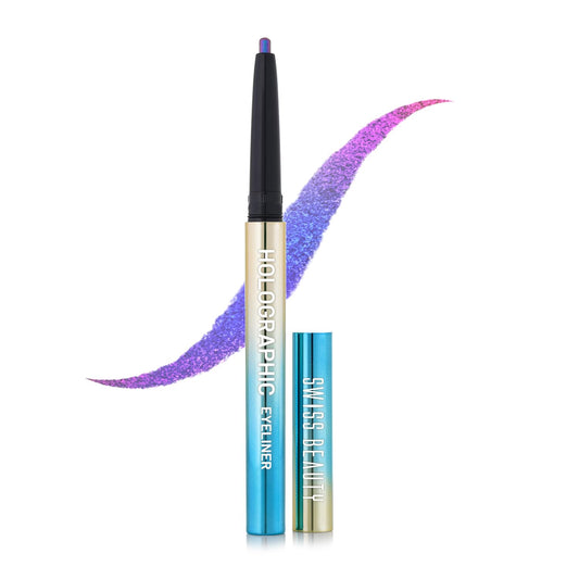 SWISS BEAUTY Holographic Shimmery Pencil Eyeliner | Waterproof, Smudge Proof, Long Lasting Eyeliner With Easy Application | Shade- Milky Way, 0.2G, Assorted