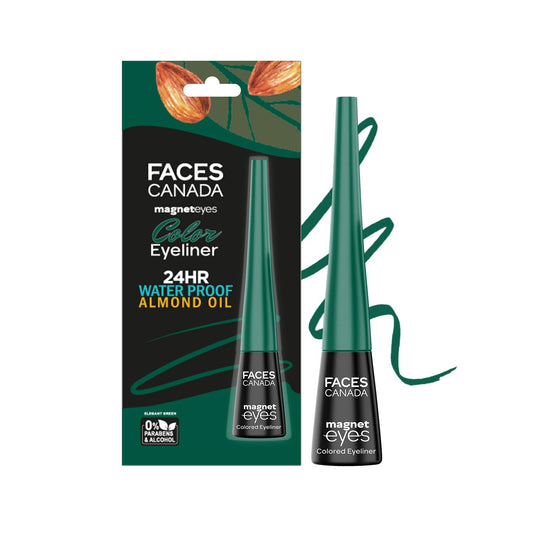 FACESCANADA Magneteyes Color Eyeliner Gel - Elegant Green,4 Ml|Glossy Finish|24Hr Long-Lasting