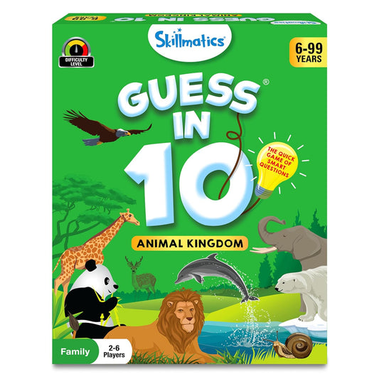 Skillmatics Guess in 10 Animal Kingdom, Animal Card Games, For Ages 6 and Up