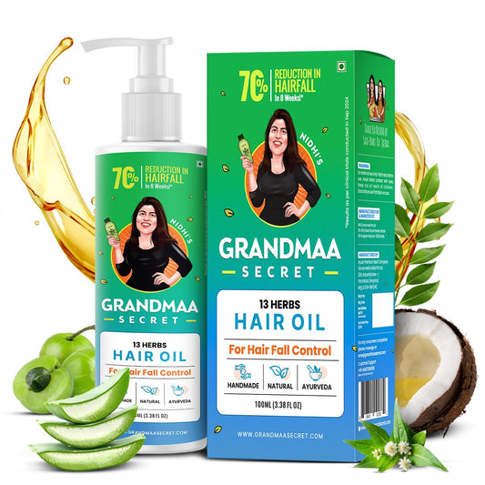 NIDHI’S GRANDMAA SECRET 13 Herbs Hair Oil For Men & Women, 100 ml