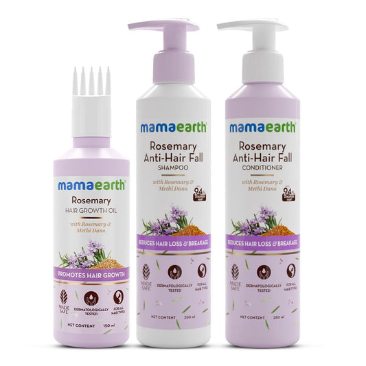 Mamaearth Rosemary Hair Fall Control Kit, 650 ml