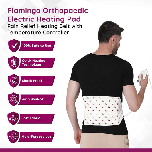 Flamingo Orthopaedic Electric Heating Pad | Heat Belt with Temperature Controller, Mini