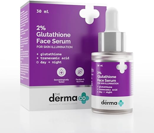 The Derma Co 2% Glutathione Face Serum With Glutathione and Tranexamic Acid For Skin Illumination , 30 ml