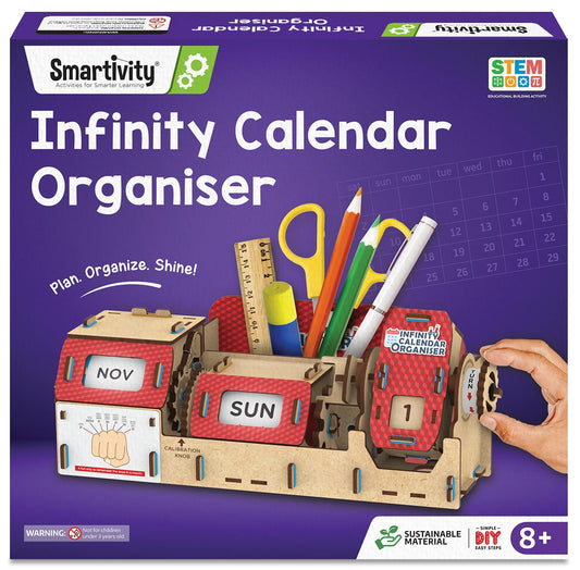 Smartivity DIY Infinity Calendar & Stationary Organizer for Kids Age 8 to 14 Years
