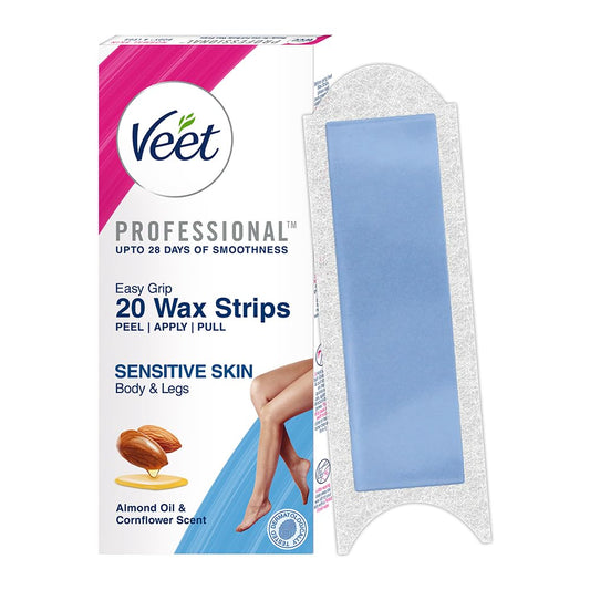 Veet Full Body Waxing Strips Kit For Sensitive Skin (20 Strips)