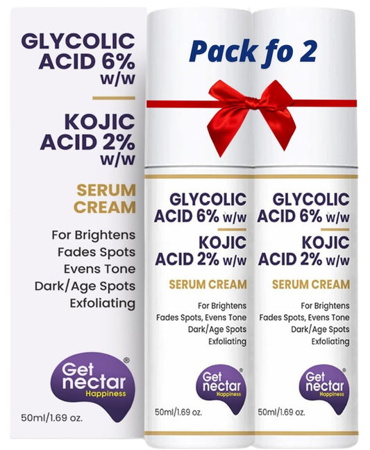Get Nectar Happiness 6% Glycolic & 2% Kojic Acid Serum Cream, 50 ml