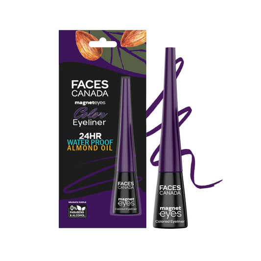 FACESCANADA Magneteyes Color Eyeliner Gel - Dramatic Purple,4Ml|Glossy Finish|24Hr Long-Lasting|Waterproof