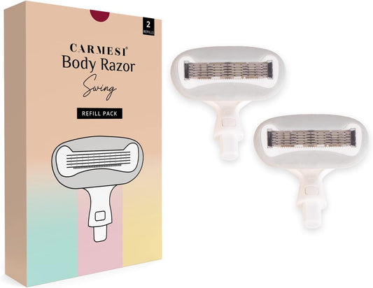 Carmesi Body Razor Swing Refill Pack for Women, 5-Blade Precision, (2)