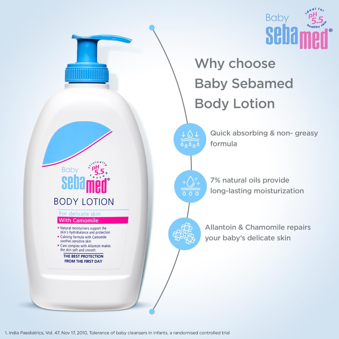 Sebamed Baby Body Lotion 400 ml, Ph 5.5, Camomile & Allantoin