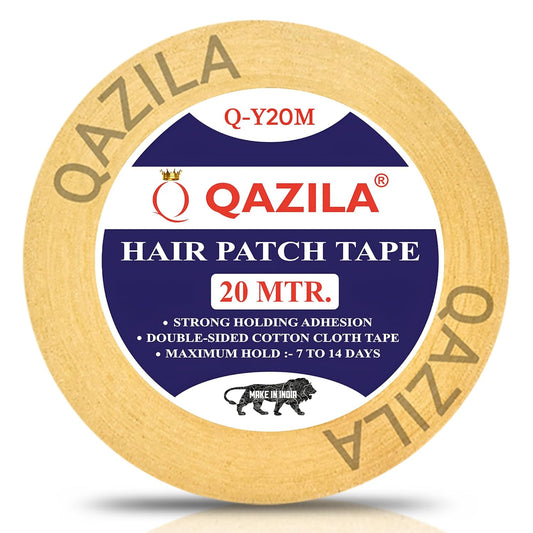 Qazila Hair Patch Tape| Hair Wig Tape, Double-sided Hair Patch Tape,Yellow, 1 inch, 20 Metre