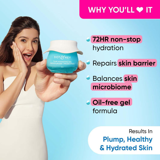 Dot & Key 72Hr Hydrating Gel + Probiotics Moisturizer ,60 ml