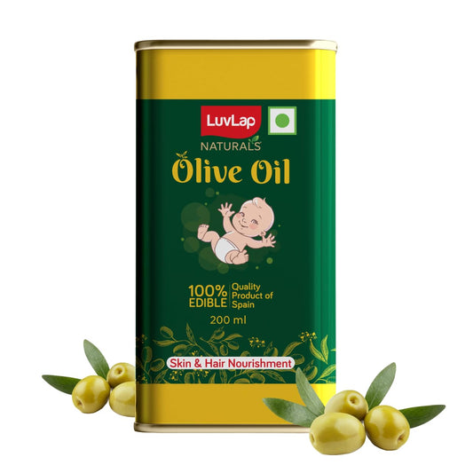 LuvLap Naturals Baby Body Massage Olive Oil, 200 ml
