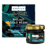 Kapiva Shilajit/Shilajeet Gold Resin - 20 gm | 500mg/Serving | 40 Servings