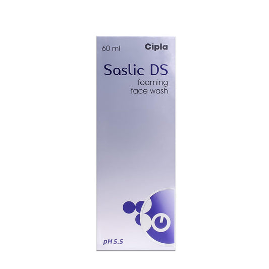 Cipla Saslic DS Foaming Face Wash | 2% Salicylic Acid, 60 ml