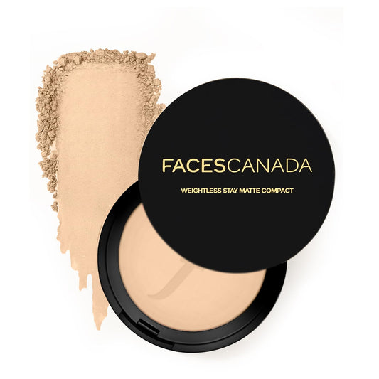 FACESCANADA Weightless Stay Matte Finish Compact Powder - Natural, 9 gm