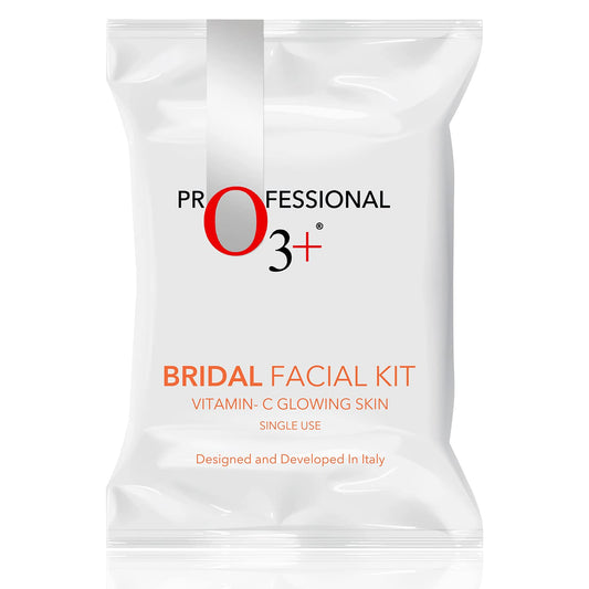 O3+ Bridal Facial Kit Vitamin C for Glowing Skin and Radiant Complexion, (44g+103ml, Single Use)