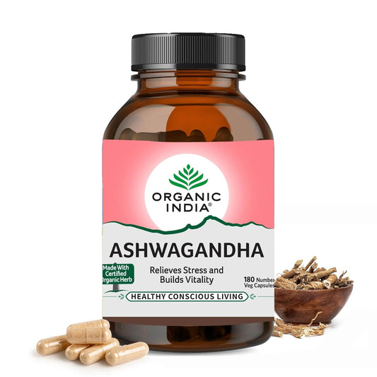 Organic India Ashwagandha Capsules - 180 Veg Caps