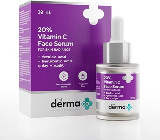 The Derma Co 20% Vitamin C Face Serum for Men and Women for Skin Radiance - 20 ml