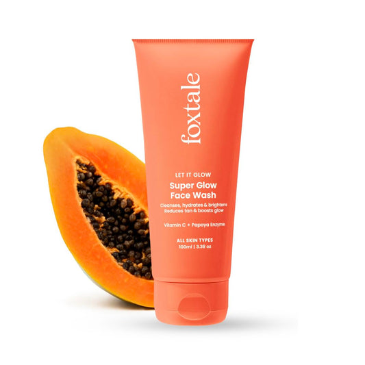 Foxtale Vitamin C Super Glow Face Wash with Papaya enzyme , 100 ml