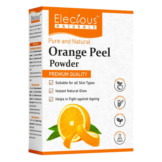 Elecious Orange Peel Powder For Skin and Face, 200 gm