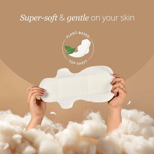 Carmesi Sanitary Pads Rash Free Organic, With Disposal Bags,30 Pads, XL