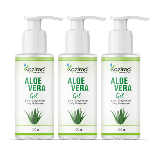 KAZIMA Aloe Vera Gel Raw -Pure Natural Gel Pack of 3