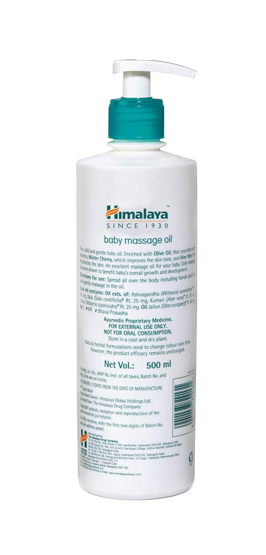Himalaya Baby Massage Oil – 500 ml for Strong Bones & Muscles