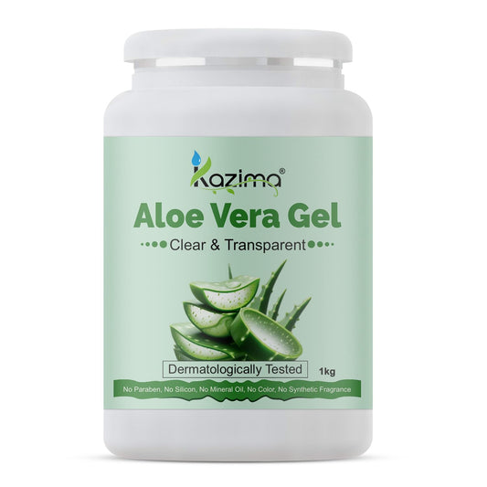 KAZIMA Pure Aloe Vera Gel for Skin and Hair, 1 kg