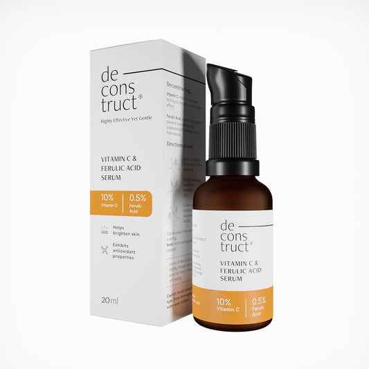 Deconstruct 10% Non-Irritating Vitamin C Face Serum For Glowing Skin|10% Vitamin C + 0.5% Ferulic Acid, 20 ml