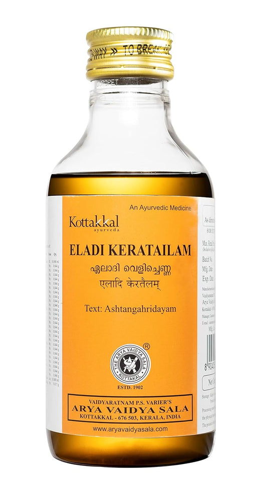 Kottakkal ayurveda® Eladi Keratailam - 200 ml | For Skin and Hair, Prepared in Coconut Oil Base
