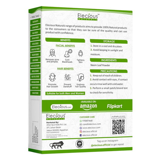 Elecious 100% Neem Powder for Face Pack, 200 gm