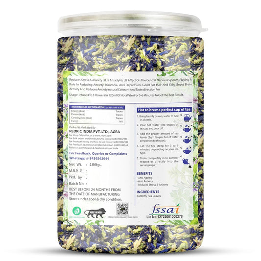 Bralcon Hibiscus Flower and Butterfly Pea Flower Tea - 100 gm (50 gm x 2 Pack)