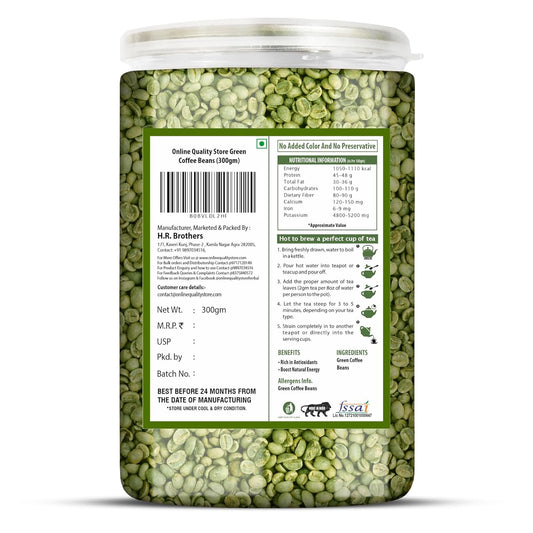 Online Quality Store Green Coffee Beans - 300 gm, Weight Loss Management
