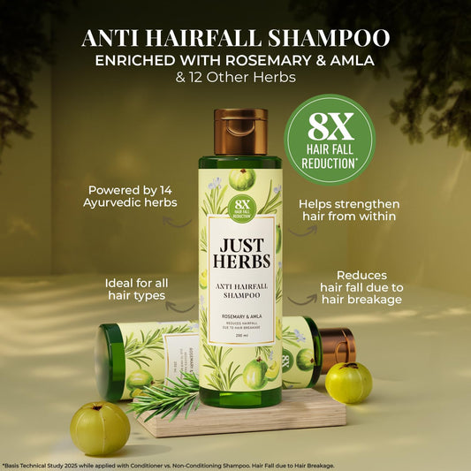 Just Herbs 8 in 1 Root Nourishing Amla Neem Hair Fall Control Shampoo 200 ml