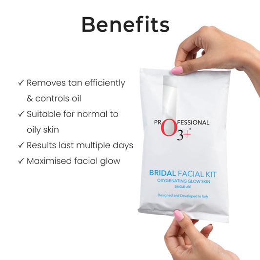 O3+ Bridal Facial Oxygenating Glow Skin Kit, (42g+50ml)