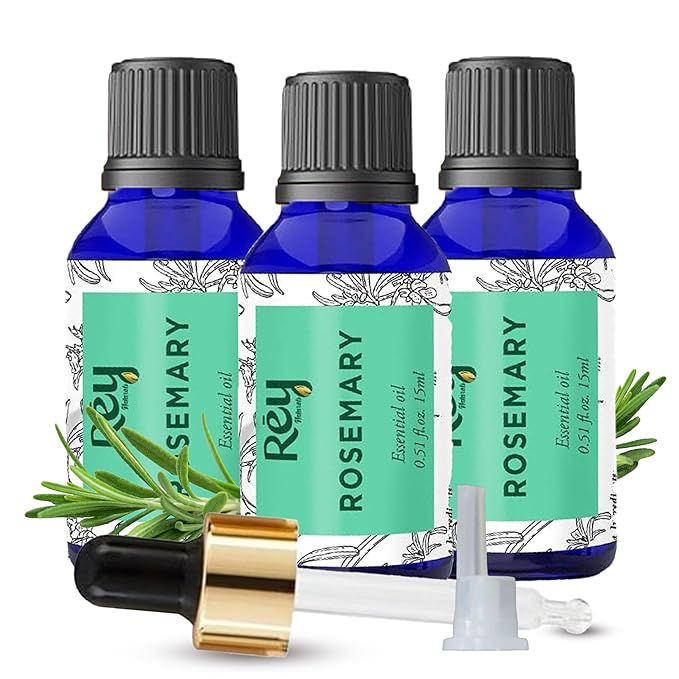 Rey Naturals Rosemary Essential Oil For Hair Growth, Skin And Aroma, 15 ml