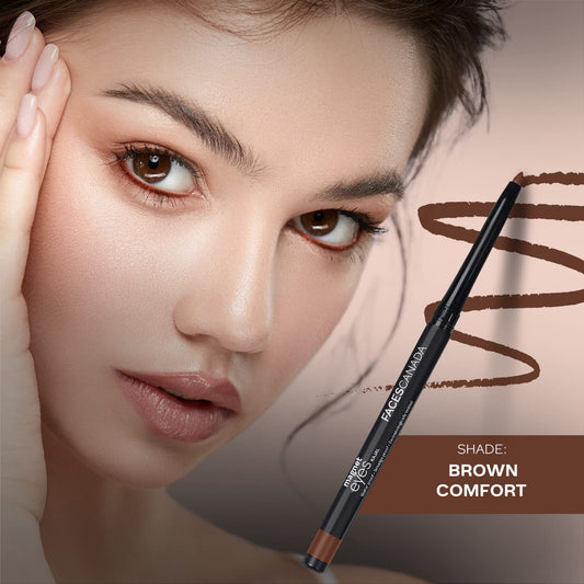 FACESCANADA Magneteyes Color Kajal - Brown Comfort 03, 0.30G | Highly Pigmented Kohl | 12 Hr Long Stay | Matte Finish