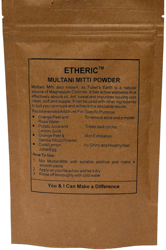 Etheric Multani Mitti (Fuller's Earth) Powder for Skin Care
