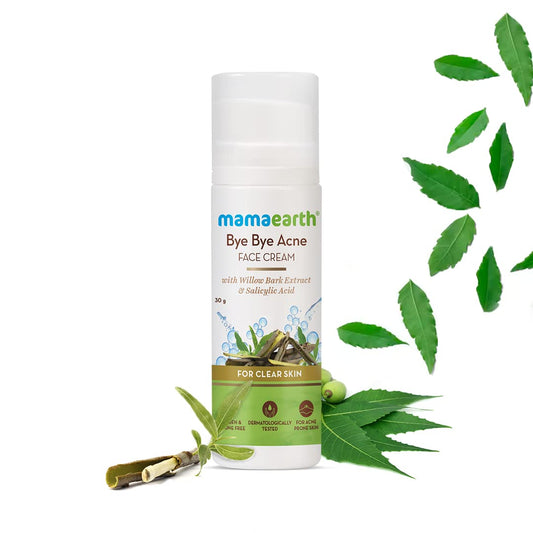 Mamaearth Bye Bye Face Cream with Willow Bark Extract & Salicylic Acid, 30 gm