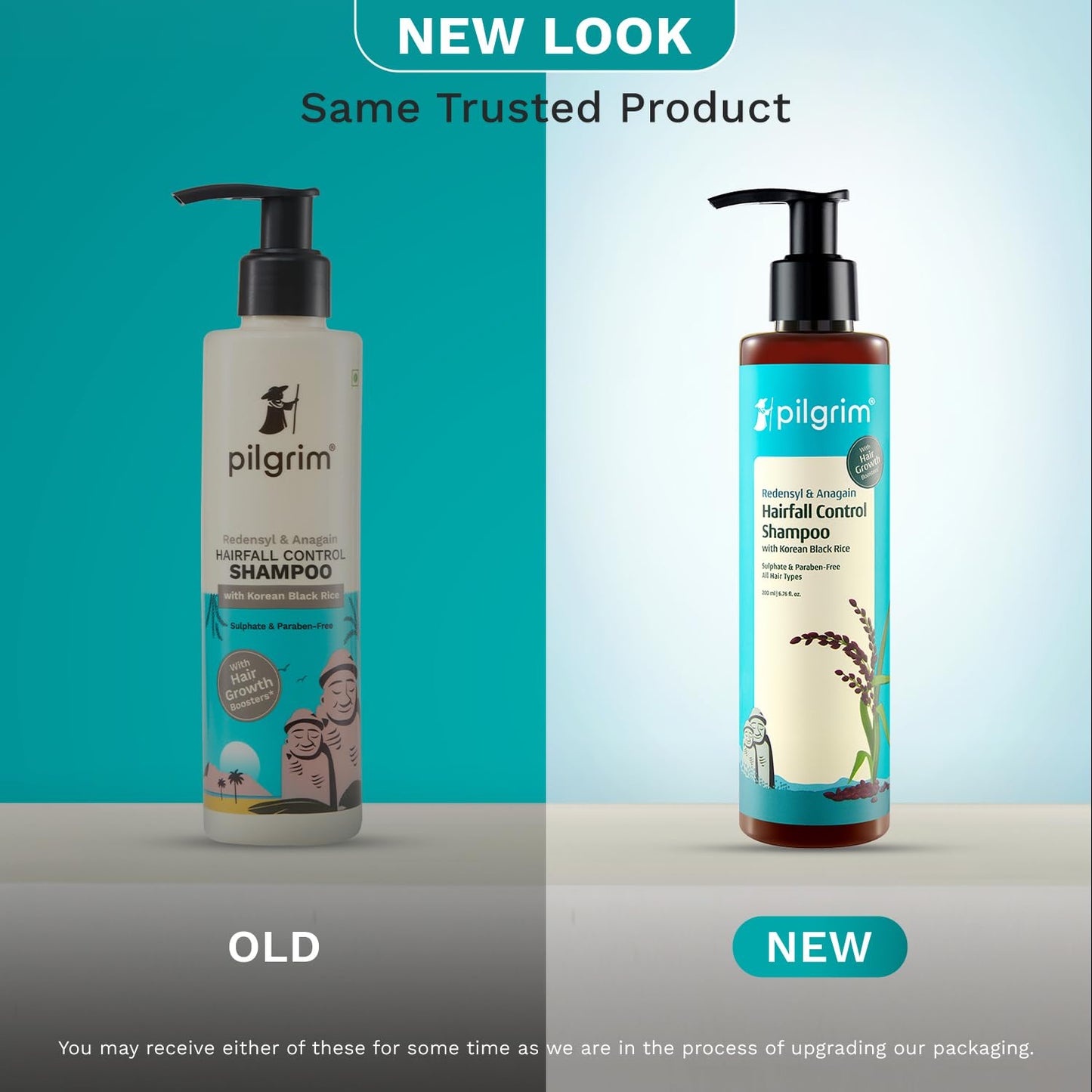 Pilgrim Redensyl & Anagain Hairfall Control Shampoo with Korean Black Rice, 200 ml
